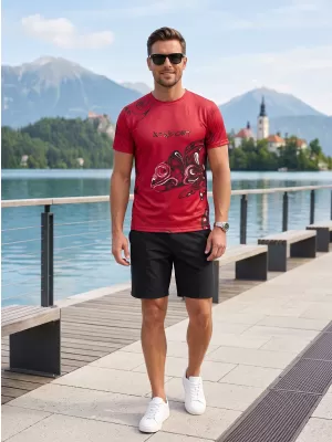 Pánska košeľa na voľný čas premium ALTISPORT VOJ/ALM122TR06 ČERVENÁ