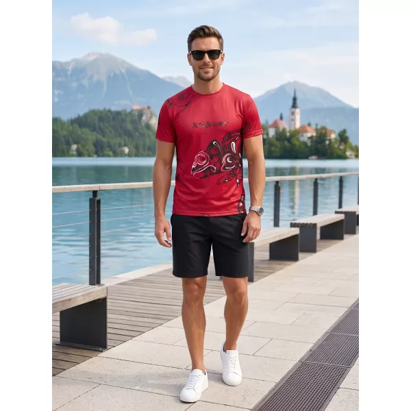  Pánska košeľa na voľný čas premium ALTISPORT VOJ/ALM122TR06 ČERVENÁ 