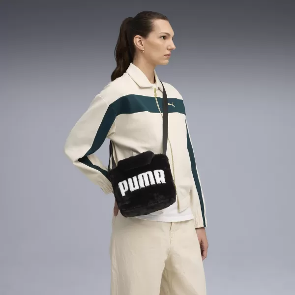  Dámska taška PUMA UP FAUX FUR MINI SHOPPER BAG 09171301 PUMA BLACK 