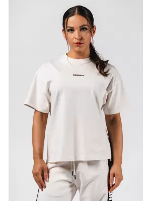 Nadrozmerné tričko RESET 491 CREAM Nebbia