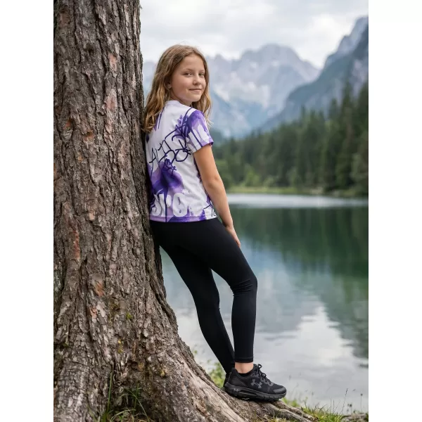  Detské prémiové funkčné tričko ALTISPORT VOJ/ALK076TR01 FIALOVÁ/BIELA 