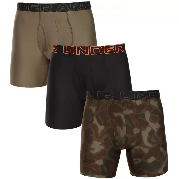  Pánske boxerky UNDER ARMOUR M UA PERF TECH (3KS) 1383879-392 ČIERNA SO SOLÁRNYM ORANOM 