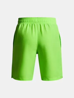 Chlapčenské šortky UNDER ARMOUR UA TECH WOVEN WORDMARK SHORT 1383341-389 ZELENÁ