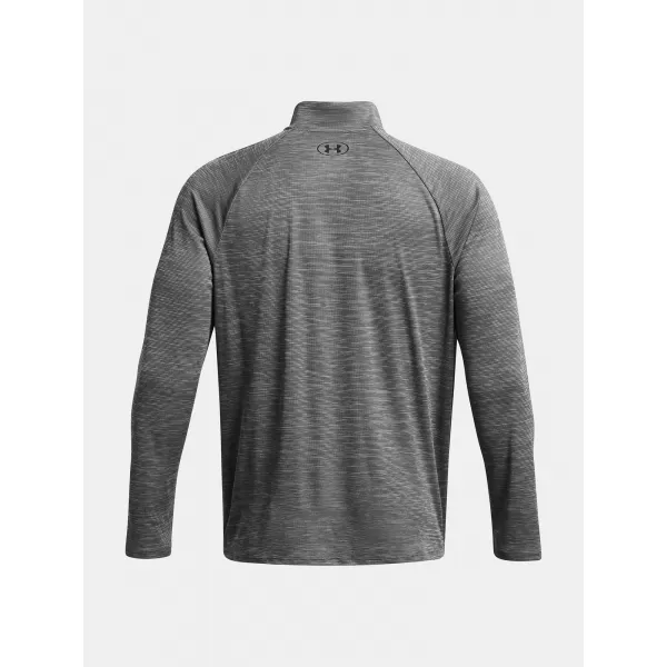  Pánske tričko UNDER ARMOUR UA TECH TEXTURED 1/2 ZIP 1382797-025 SIVÁ 