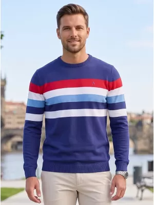 Pánsky sveter ALTISPORT GABRIEL TMAVO MODRÁ