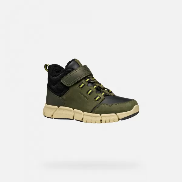  Chlapčenské členkové čižmy GEOX FLEXYPER B ABX J949XA032MEC0498 KAKI 