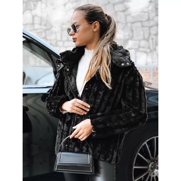  Dámska bunda DSTREET TY5276 ČIERNA 