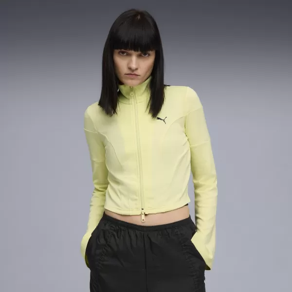  Dámska bunda PUMA DARE TO SLIM CROPPED TRACK JACKET 63214635 ZLATÝ MESIAC 