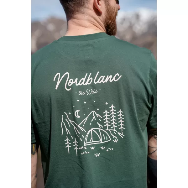  Tričko NORDBLANC CAMPING NBSMT8157 TMAVO ZELENÝ 