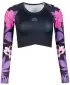 Dámsky funkčný prémiový crop top ALTISPORT VOJ/ALW115TR04 FIALOVO-ČIERNA