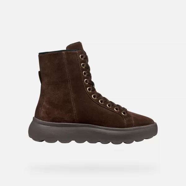  Dámske topánky GEOX SPHERICA EC4.1 G009293 TMAVO HNEDÁ 