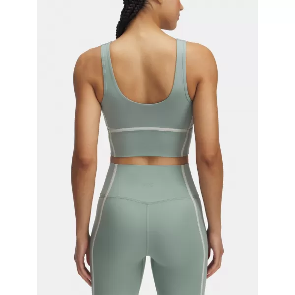  Dámske tielko UNDER ARMOUR MERIDIAN PIPED CROP TANK 6003529-348 ZELENÁ 