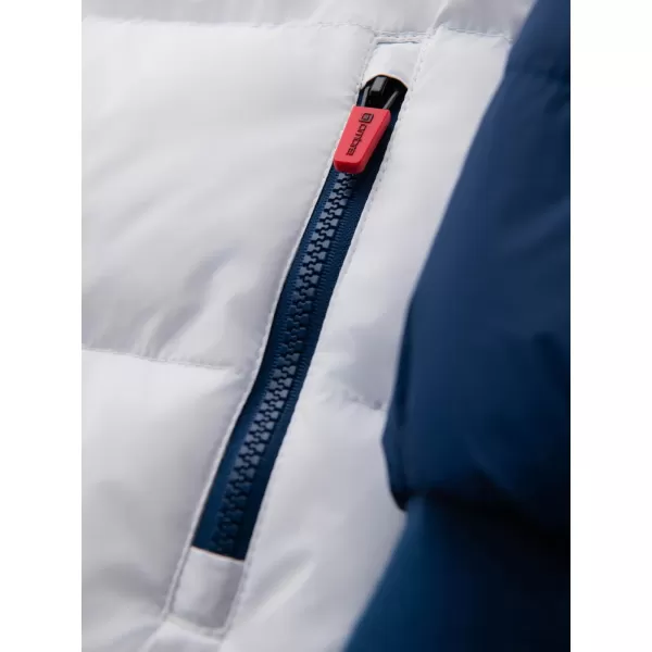  Pánska bunda OMBRE OM-JALP-0296 MODRÁ A BIELA 