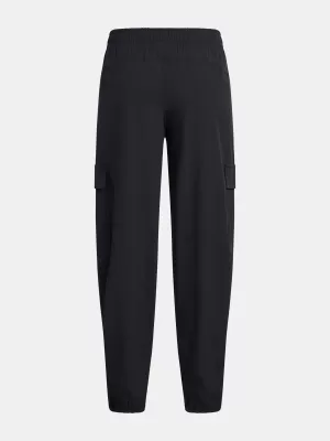 Dievčenské športové nohavice UNDER ARMOUR UA RIVAL WOVEN CARGO PANTS 1386527-001 ČIERNA