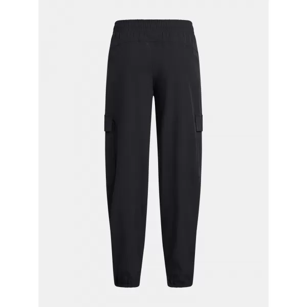  Dievčenské športové nohavice UNDER ARMOUR UA RIVAL WOVEN CARGO PANTS 1386527-001 ČIERNA 