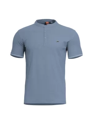 tričko PENTAGON LEVANTES HENLEY T-SHIRT STRIPES K09025 ÚSVITOVÁ MODRÁ