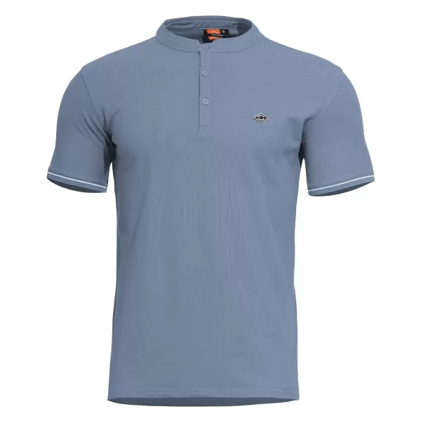  tričko PENTAGON LEVANTES HENLEY T-SHIRT STRIPES K09025 ÚSVITOVÁ MODRÁ 