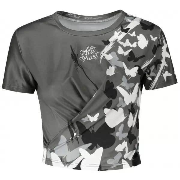  Dámsky funkčný prémiový crop top ALTISPORT VOJ/ALW022TR07 SIVÁ 