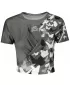 Dámsky funkčný prémiový crop top ALTISPORT VOJ/ALW022TR07 SIVÁ