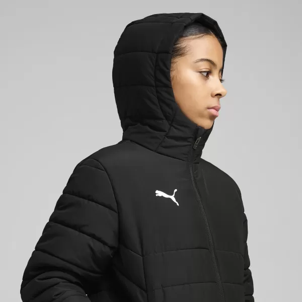  Sako PUMA TEAMADDITIONS HOODED PADDED JACKET JR 65973803 PUMA BLACK/PUMA SILVER 