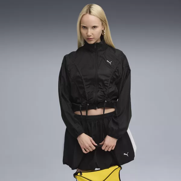  Dámska bunda PUMA DARE TO OVERSIZED WOVEN JACKET 63214801 PUMA ČIERNA 