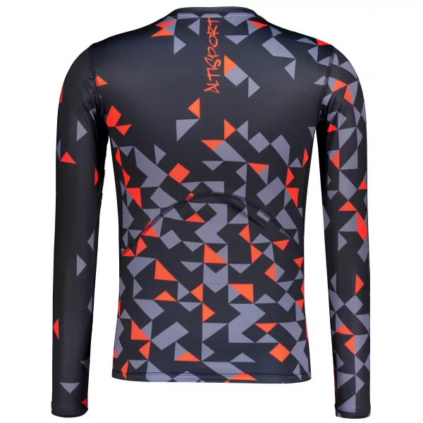  Pánska prémiová funkčná kompresná košeľa ALTISPORT VOJ/ALM108TR03 ČIERNO-ORANŽOVÁ 