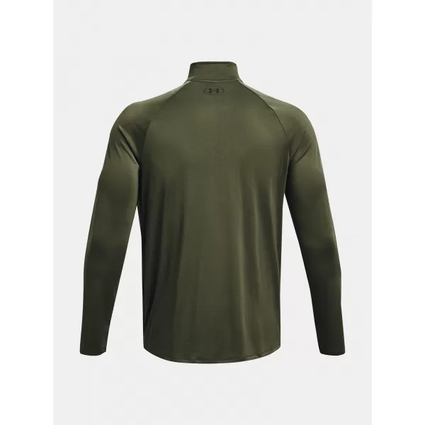 Pánske tričko UNDER ARMOUR UA TECH 2.0 1/2 ZIP 1328495-392 ZELENÁ 