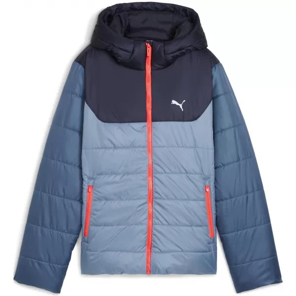  Sako PUMA ESS HOODED PADDED JACKET 68522634 STUDENÝ MODRÝ 