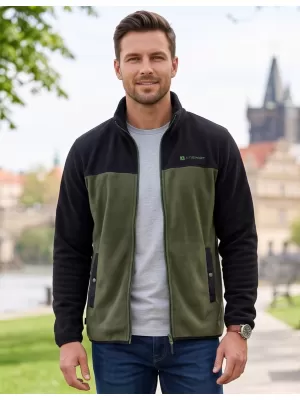 Pánska fleecová mikina ALTISPORT GAMEL KAKI
