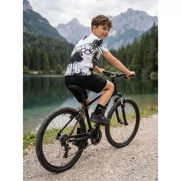  Detské prémiové funkčné tričko ALTISPORT VOJ/ALK076TR01 ČIERNOBIELY 