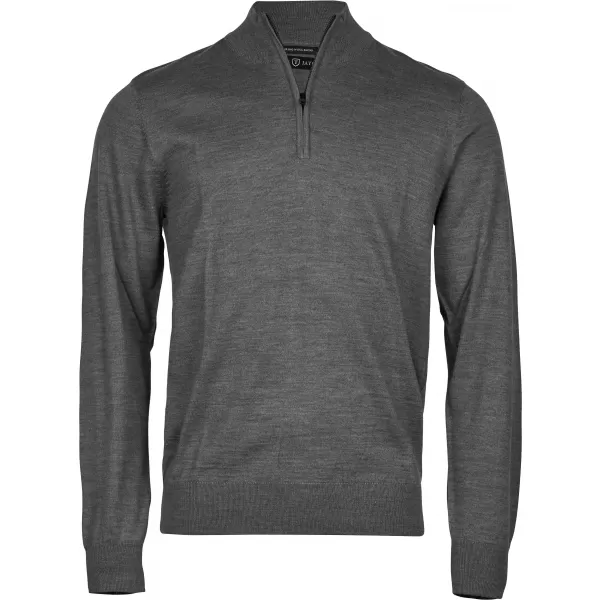 Pánsky sveter TEE JAYS | TJ 6010 GREY MELANGE 