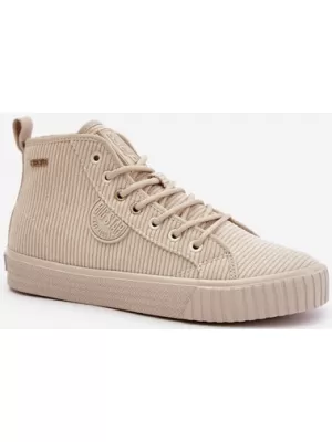 Dámske zateplené tenisky BIG STAR OO274771 BÉŽOVÁ Big Star Shoes