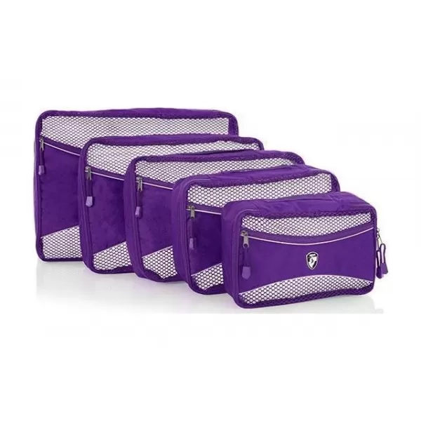  Sada organizátorov HEYS ECO PACKING CUBE 5PC SET II FIALOVÁ 