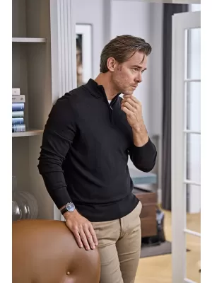 Pánsky sveter TEE JAYS | TJ 6010 GREY MELANGE