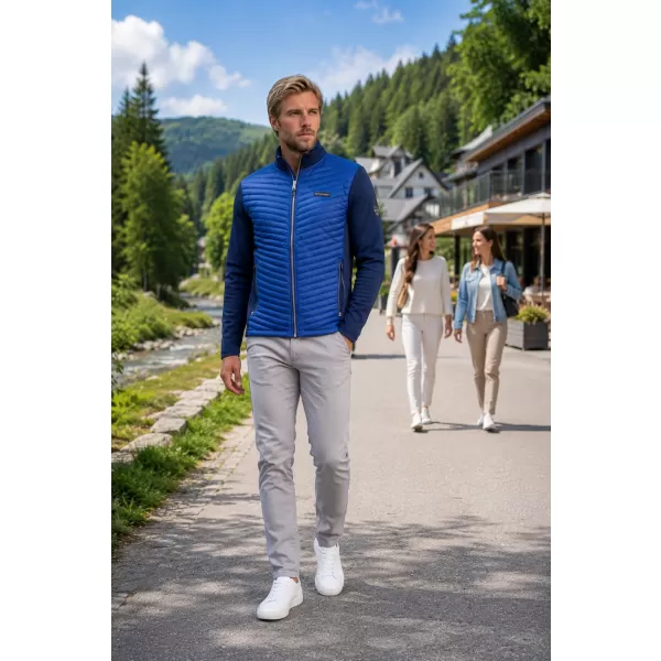  Pánska hybridná bunda ALTISPORT GAD TMAVO MODRÁ 