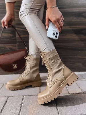 Dámske topánky DSTREET ZY0381 KAKI