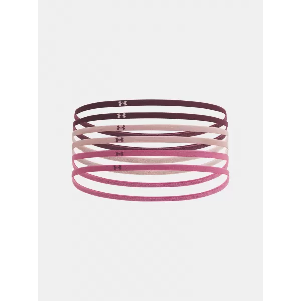  Dámske gumičky UNDER ARMOUR W MINI ELASTIC 6PK 1389932-602 ČERVENÁ 