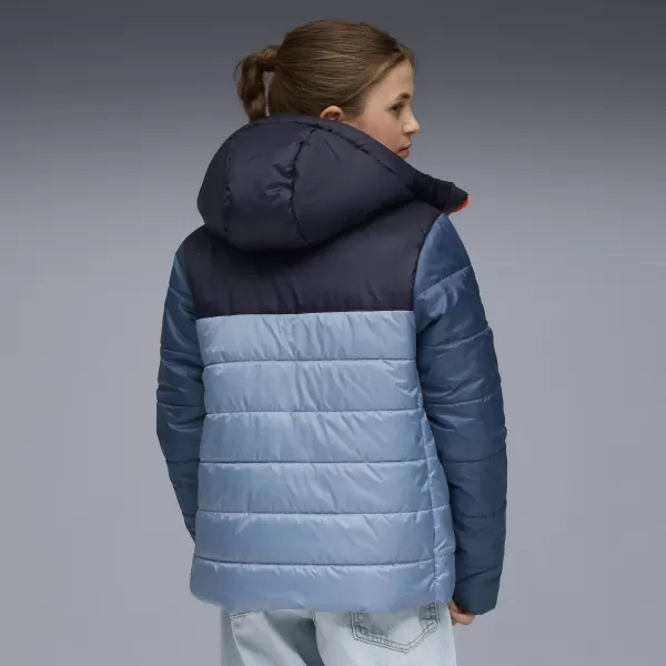  Sako PUMA ESS HOODED PADDED JACKET 68522634 STUDENÝ MODRÝ 