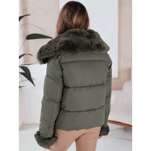  Dámska bunda DSTREET TY5068 ZELENÁ 