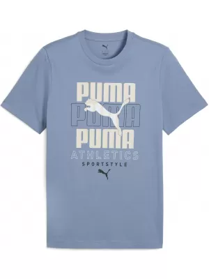 Tričko PUMA GRAPHIC STACKED GRAPHIC TEE 68803834 STUDENÝ MODRÝ
