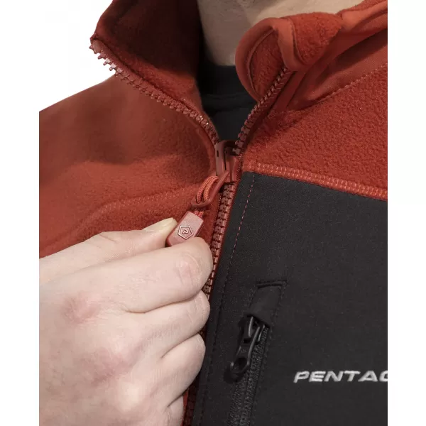  Pánska mikina PENTAGON ATHOS 2.0 MEN΄S FLEECE JACKET K08047 HNEDÁ ŠEDÁ 