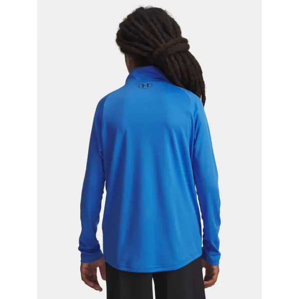  Chlapčenské tričko UNDER ARMOUR UA TECH 2.0 1/2 ZIP 1363286-402 MODRÁ 