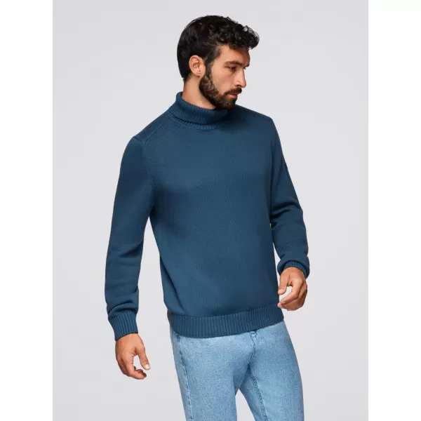  Pánsky sveter OMBRE OM-SWTN-0163 TMAVO MODRÁ 