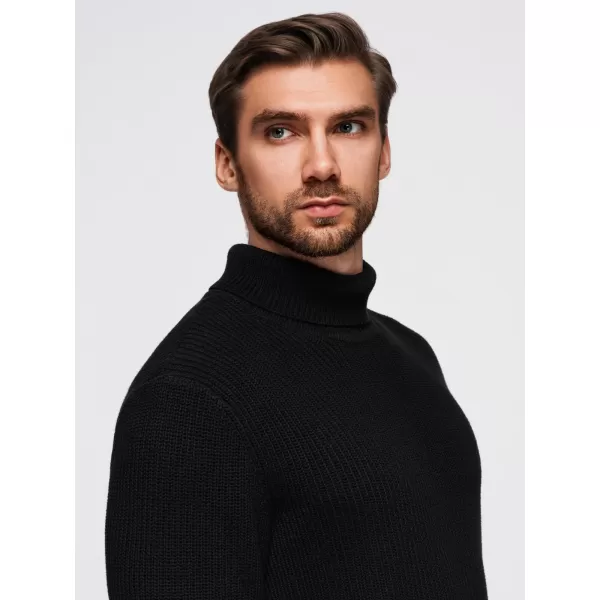  Pánsky sveter OMBRE OM-SWTN-0162 ČIERNY 