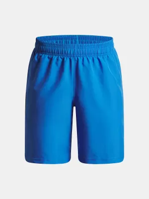 Chlapčenské šortky UNDER ARMOUR UA TECH WOVEN WORDMARK SHORT 1383341-402 MODRÁ