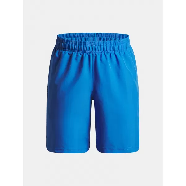  Chlapčenské šortky UNDER ARMOUR UA TECH WOVEN WORDMARK SHORT 1383341-402 MODRÁ 
