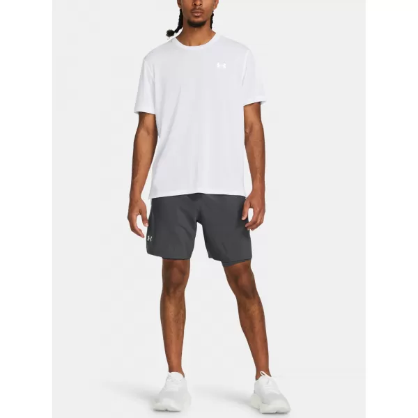  Pánske šortky UNDER ARMOUR UA LAUNCH 7'' 2-IN-1 SHORTS 1382641-025 SIVÁ 
