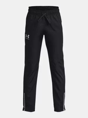Chlapčenské nohavice UNDER ARMOUR UA SPORTSTYLE WOVEN PANTS 1370184-001 ČIERNA