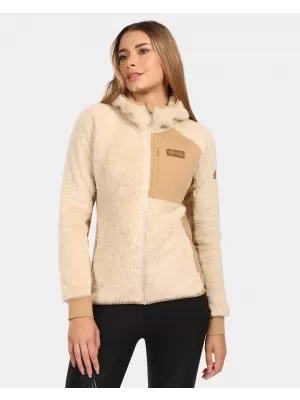 Dámska fleecová mikina KILPI NORKA-W ZL0204KI BÉŽOVÁ