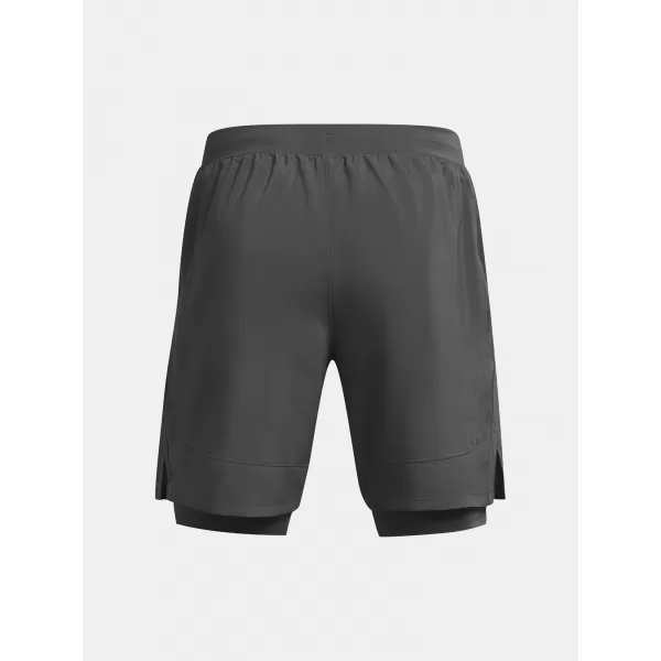  Pánske šortky UNDER ARMOUR UA LAUNCH 7'' 2-IN-1 SHORTS 1382641-025 SIVÁ 